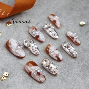 125 Amber Steel Beads