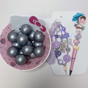 010 Beaded pen + key chain capsule